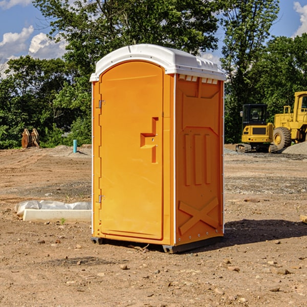 how often are the portable restrooms cleaned and serviced during a rental period in Jamestown New York